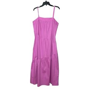 Donna Morgan‎ Diagonal Tiers Pockets Straps Maxi Sundress Pink Women Size 16